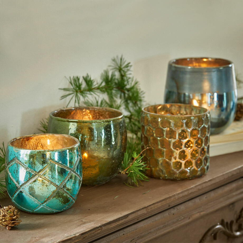 Windlicht set van 4 Marine Windlicht set van 4 Marine afbeelding