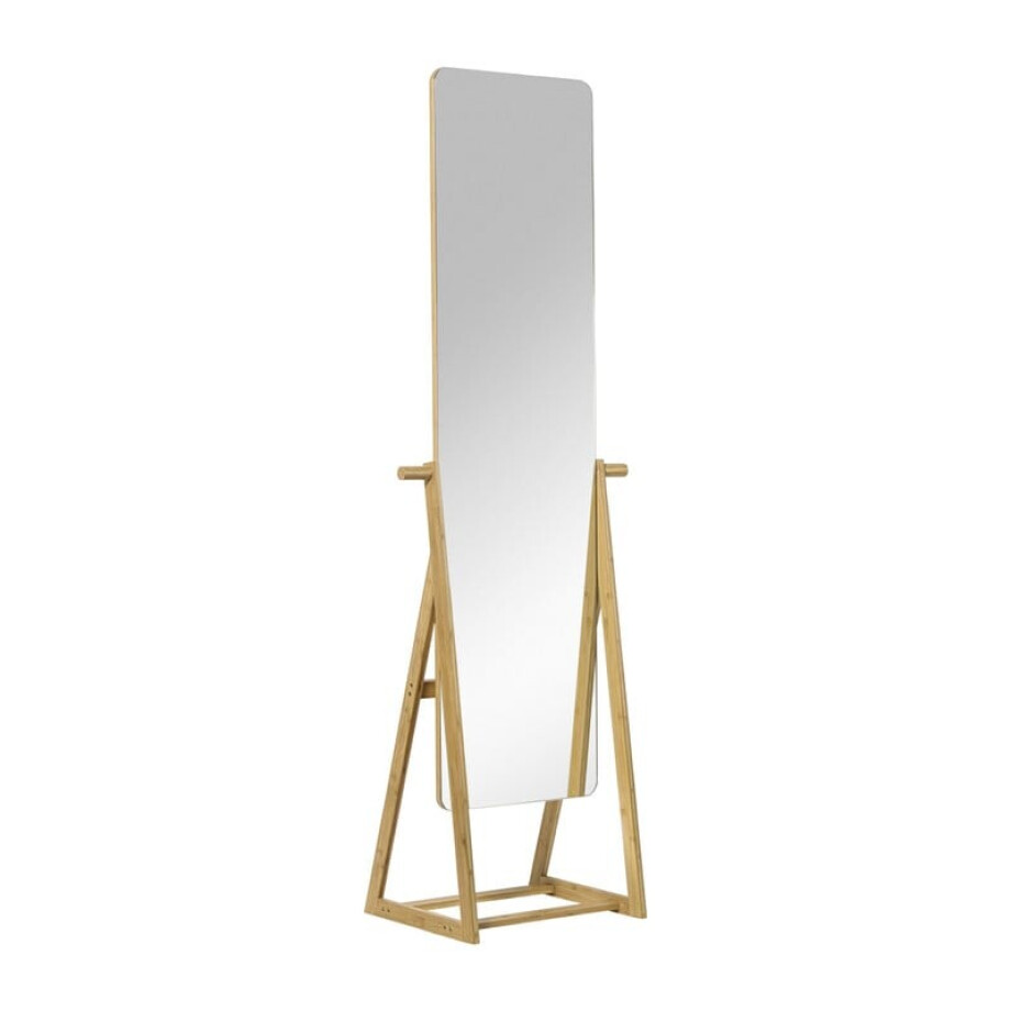 Spiegel bamboe staand - bruin - 172x47x42 cm Spiegel bamboe staand - bruin - 172x47x42 cm afbeelding