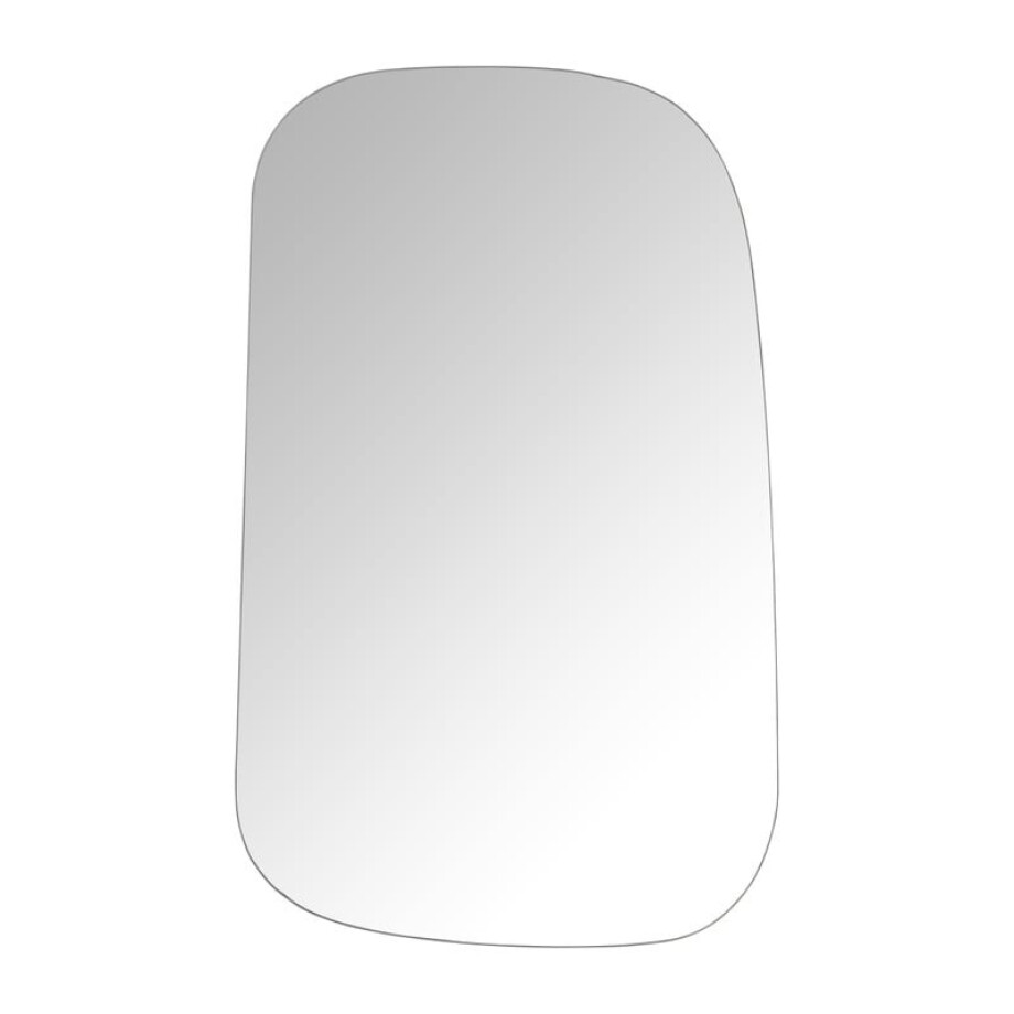 Spiegel organisch - zilverkleurig - 60x37 cm afbeelding 