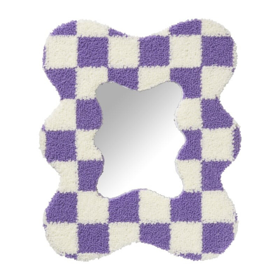 Spiegel Tokio - lila/wit - 30.5x24.5 cm afbeelding 