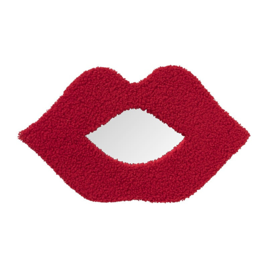 Spiegel lips - rood - 35x20 cm afbeelding 1