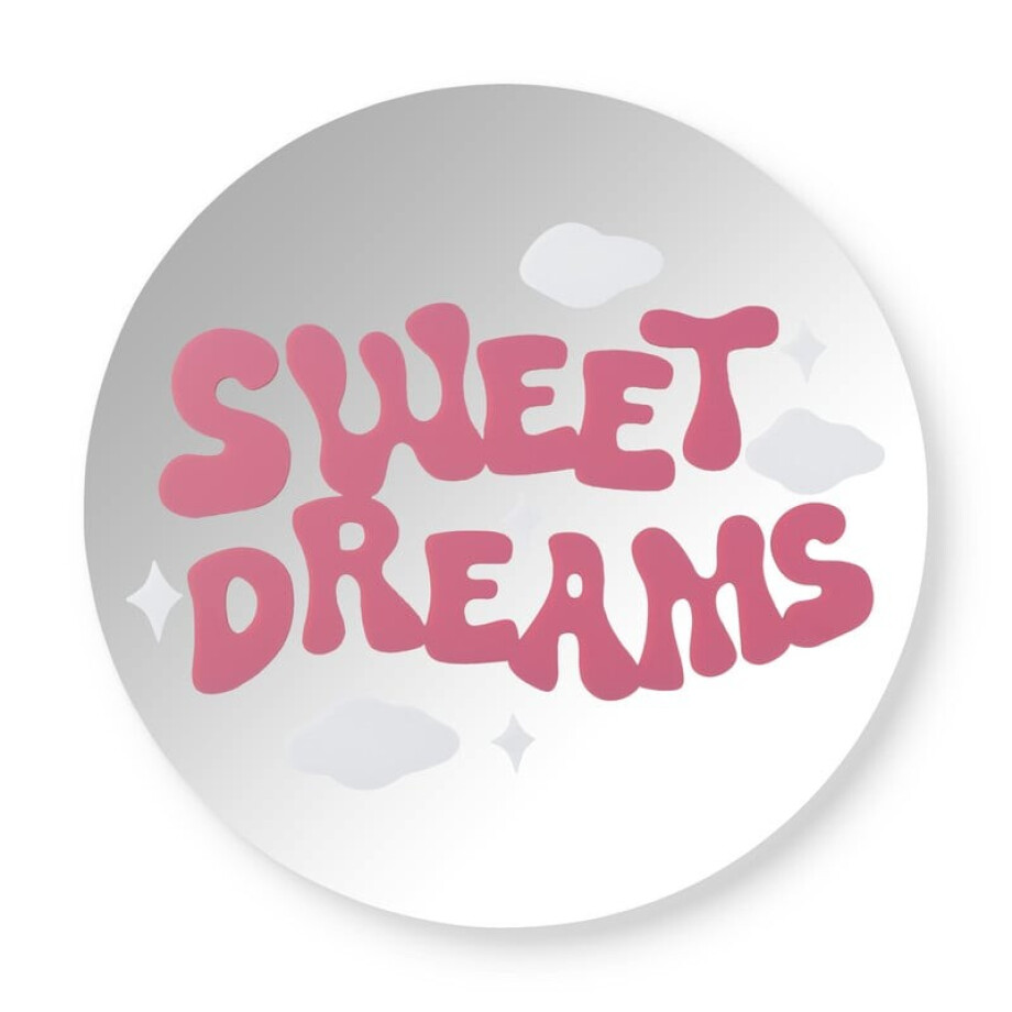 Spiegel sweet dreams - roze - ø30 cm afbeelding 