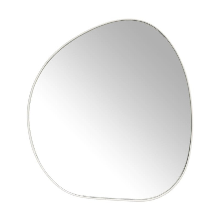 Spiegel organic met beige lijst - 49x53 cm afbeelding 