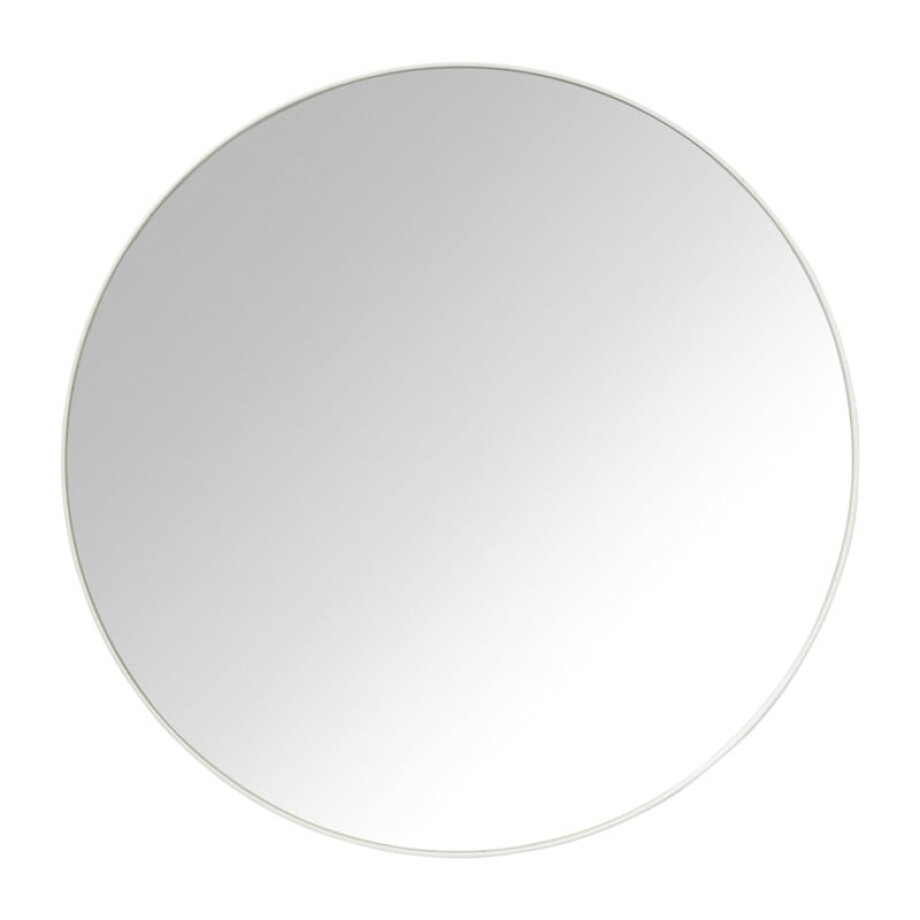 Ronde spiegel met beige lijst - ø60 cm afbeelding 