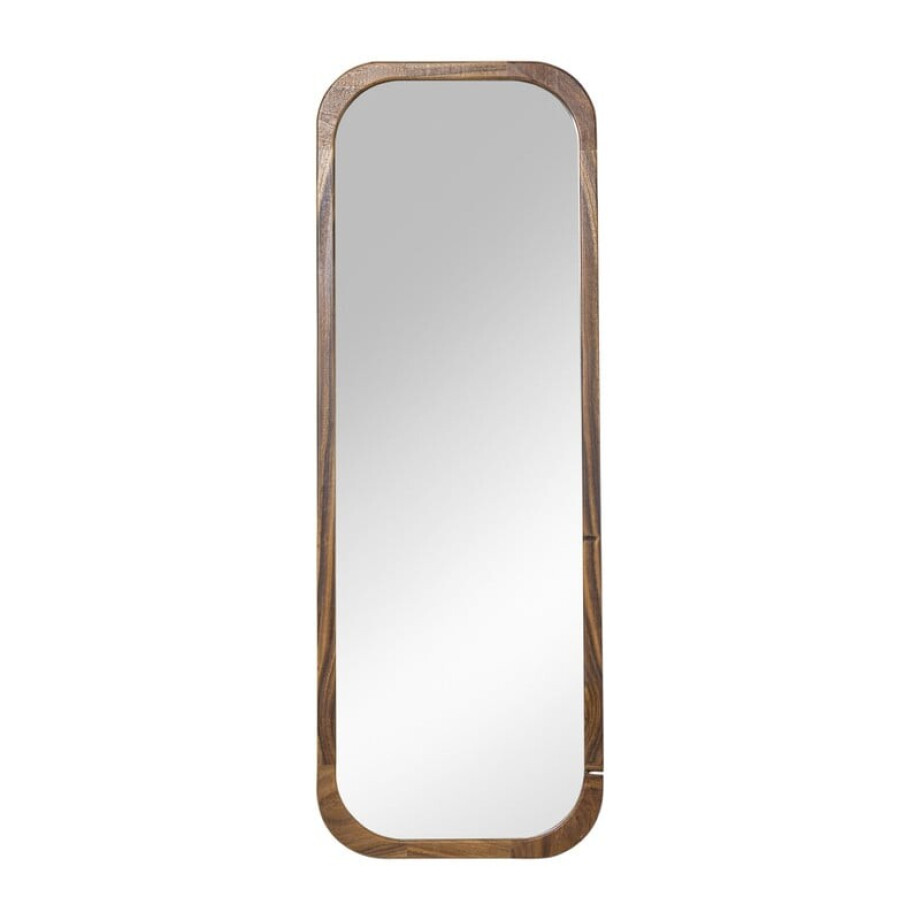 Spiegel XL met houten lijst - bruin - 168x60 cm afbeelding 