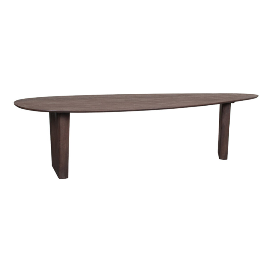 LABEL51 Organische Eettafel 'Wow' Mangohout, 300 x 130cm, kleur Espresso afbeelding 1