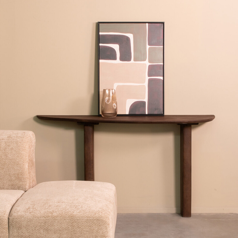 LABEL51 Organische Sidetable 'Wow' Mangohout, 135cm, kleur Espresso afbeelding 1