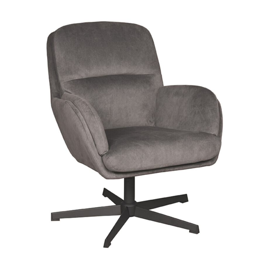 LABEL51 Draaifauteuil 'Moss' kleur Antraciet afbeelding 1