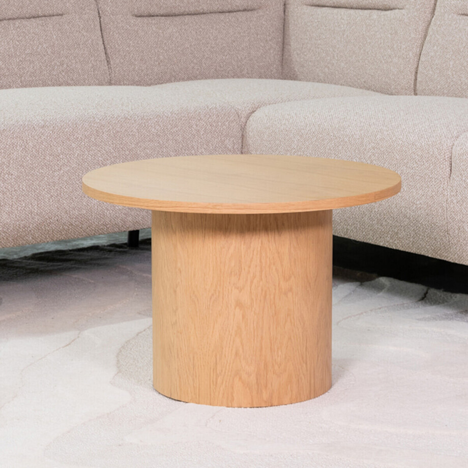 LABEL51 Ronde Salontafel 'Oliva' Naturel Eiken, 60cm afbeelding 1
