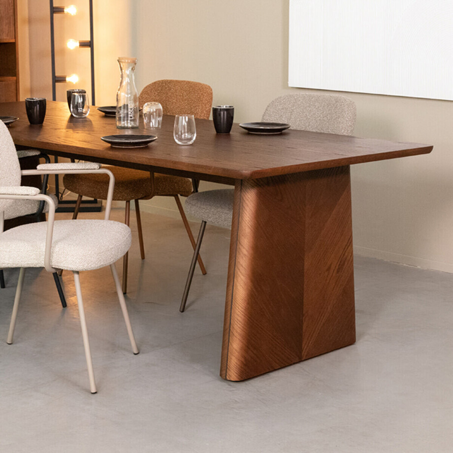 LABEL51 Eettafel 'Jule' Walnoot Eiken, 240 x 100cm afbeelding 1
