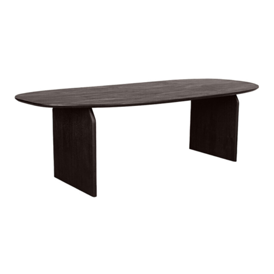 LABEL51 Deens Ovale Eettafel 'Cooper' Espresso Mangohout, 210 x 110cm LABEL51 Deens Ovale Eettafel 'Cooper' Espresso Mangohout, 210 x 110cm afbeelding 1