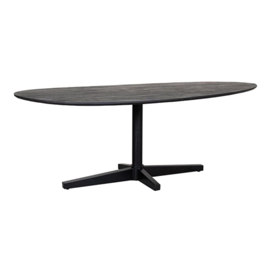 LABEL51 Organische Eettafel 'Rosie' Zwart Mangohout, 180 x 100cm afbeelding 1