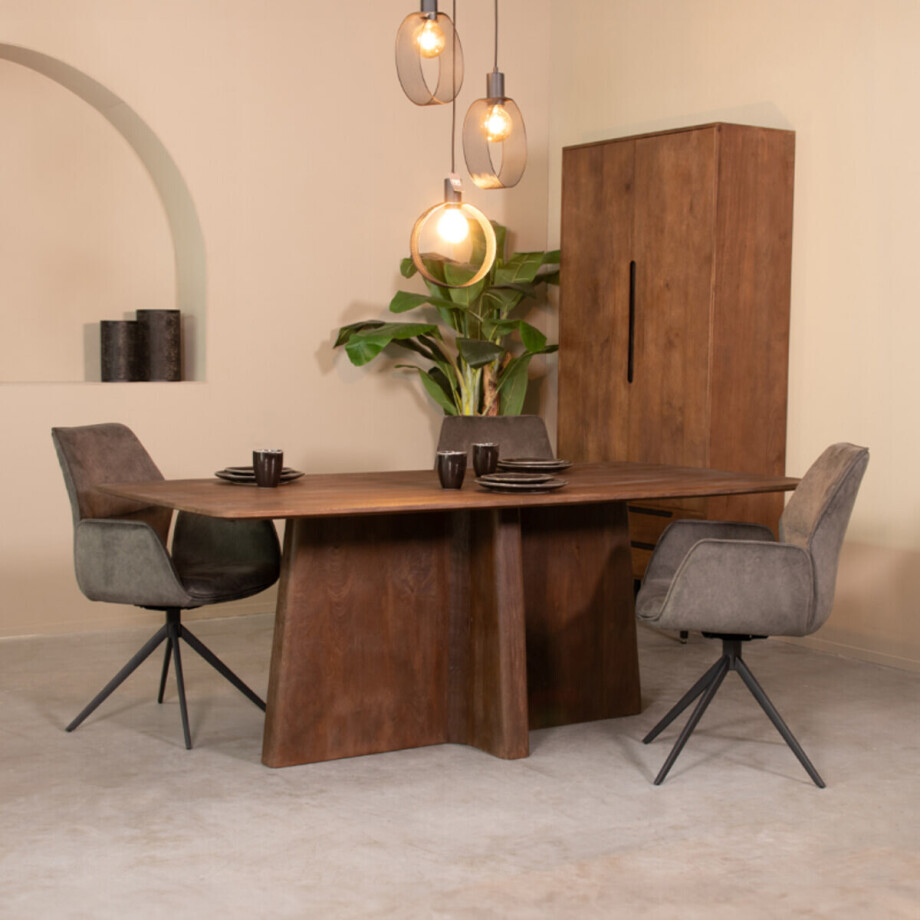 LABEL51 Eettafel 'Scott' Mangohout, 230 x 100cm afbeelding 1