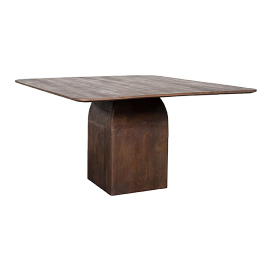LABEL51 Vierkante Eettafel 'Ingo' Espresso Mangohout, 130 x 130cm LABEL51 Vierkante Eettafel 'Ingo' Espresso Mangohout, 130 x 130cm afbeelding 1