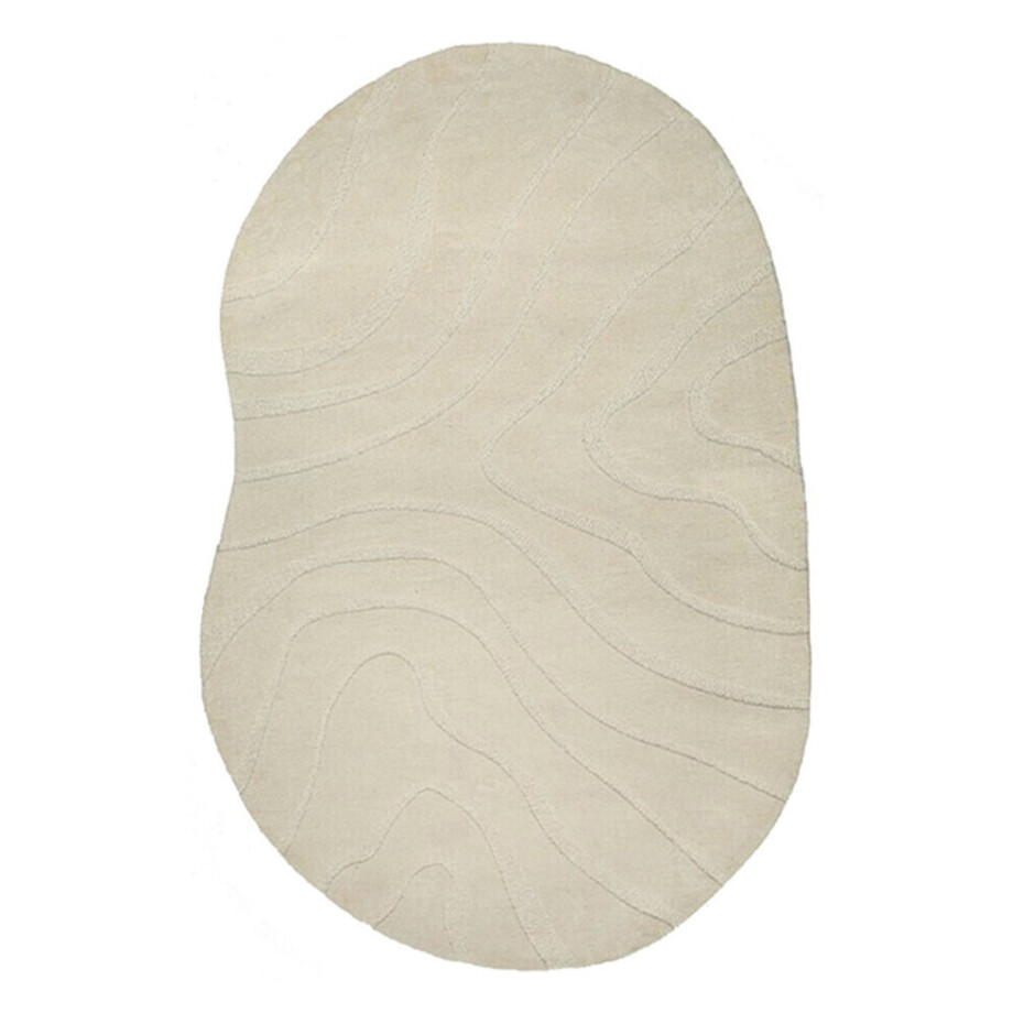 LABEL51 Organisch Vloerkleed 'Goa' 160 x 230cm, kleur Zand afbeelding 1