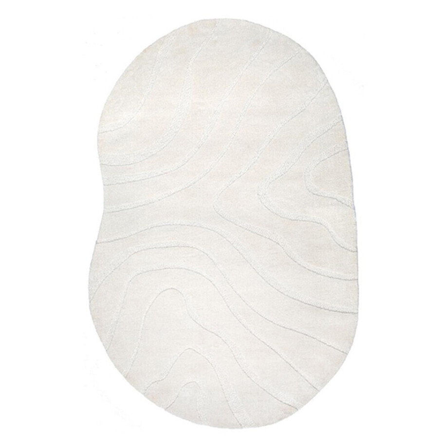 LABEL51 Organisch Vloerkleed 'Goa' 160 x 230cm, kleur Ivory afbeelding 1