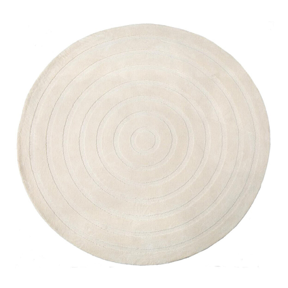 LABEL51 Rond Vloerkleed 'Agra' 200cm, kleur Ivory afbeelding 1