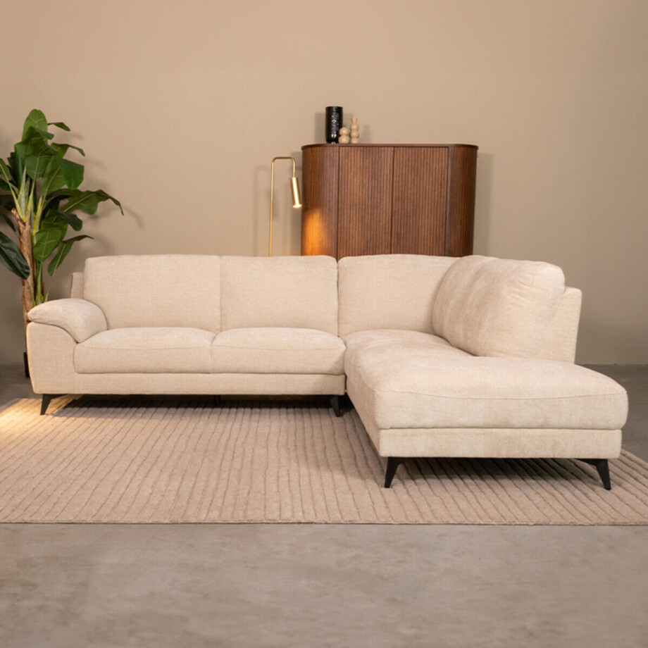 LABEL51 Loungebank 'Santino' Rechts, Elite stof, kleur Naturel afbeelding 1