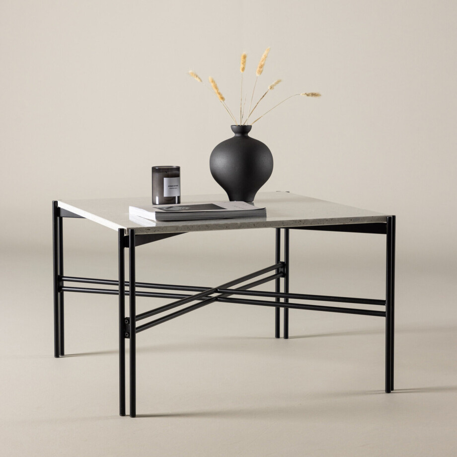 Nohr Salontafel 'Yasemin' Terrazzo, 75 x 75cm afbeelding 1