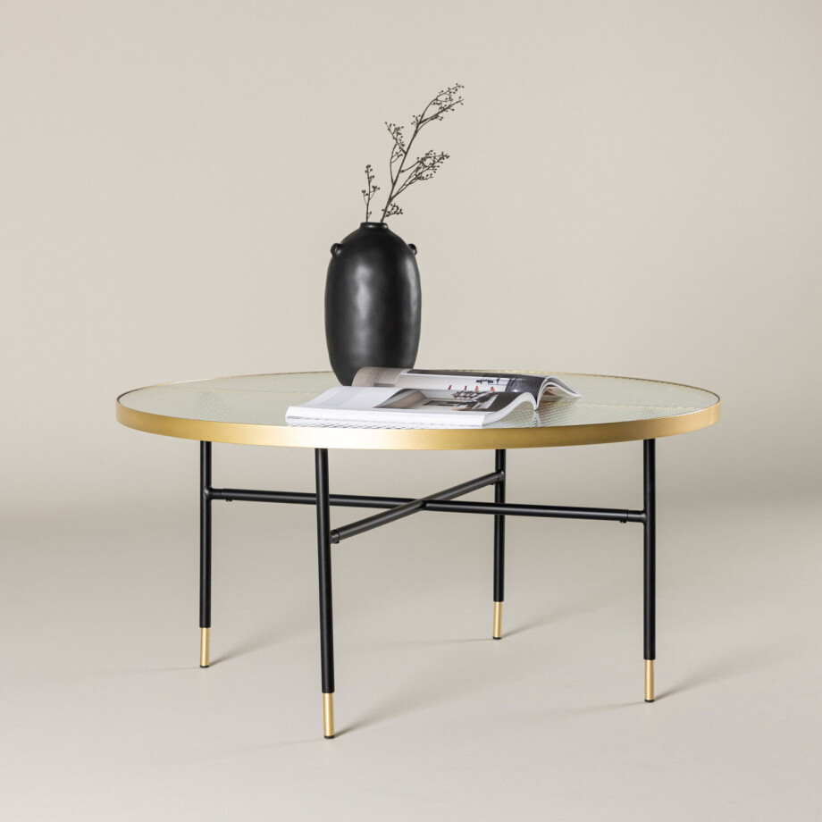 Nohr Ronde Salontafel 'Iyana' Glas, 98cm afbeelding 