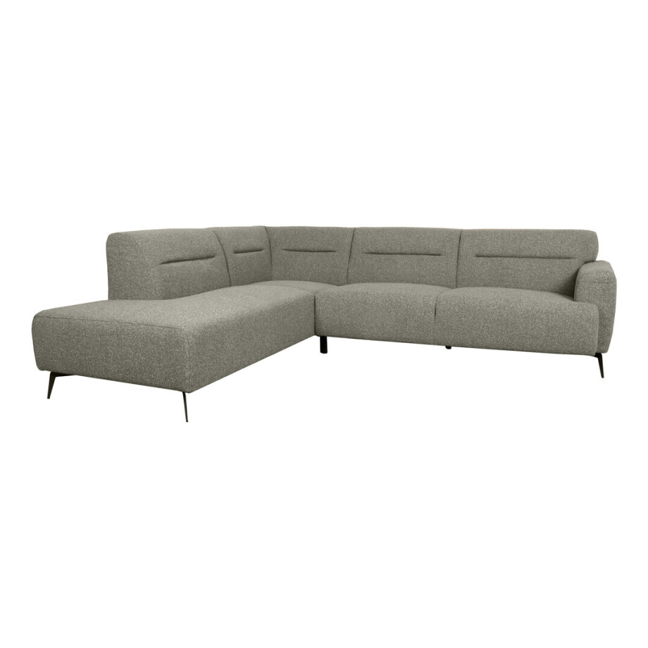 LABEL51 Hoekbank 'Bolzano' Links, Bouclé, kleur Grijs afbeelding 1