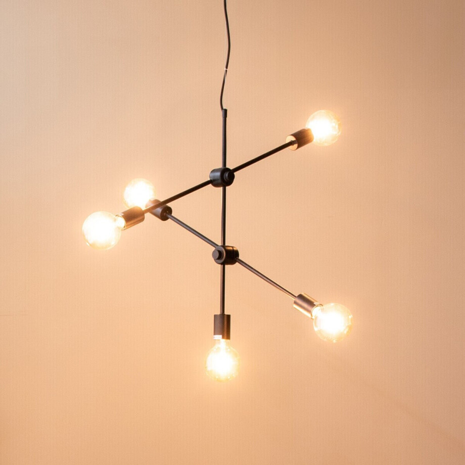 LABEL51 Verstelbare Hanglamp 'Stilo' 5-lamps afbeelding 1