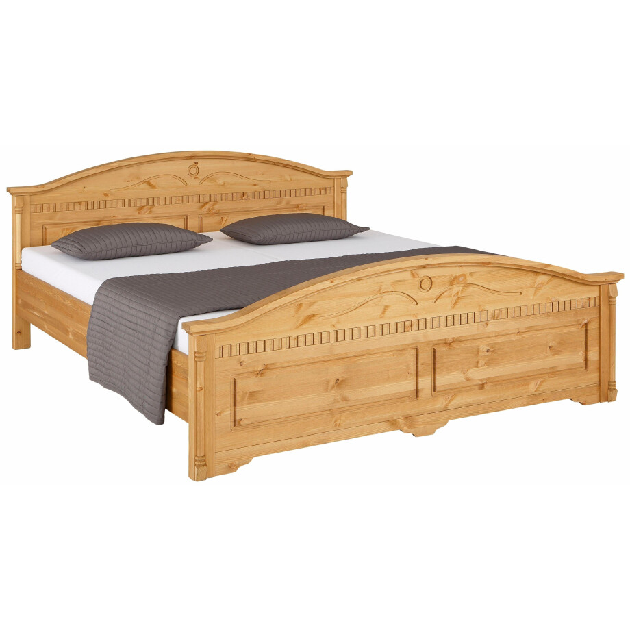 Home affaire Massief houten ledikant Graz, hoge belasting, klassieke landelijke stijl, FSC gecertificeerd afbeelding 1