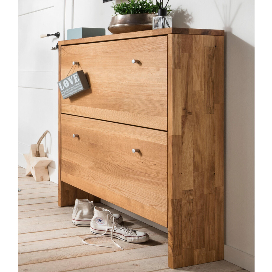 Home affaire Kast met laden en deuren Dura kast schoenenkast van fsc-gecertificeerd massief hout, breedte 82 cm afbeelding 1