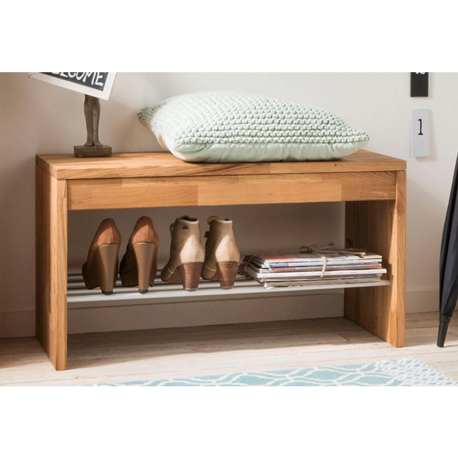 Home affaire Schoenenbank Dura van massief wildeikenhout of beuken, breedte 82 cm afbeelding 1