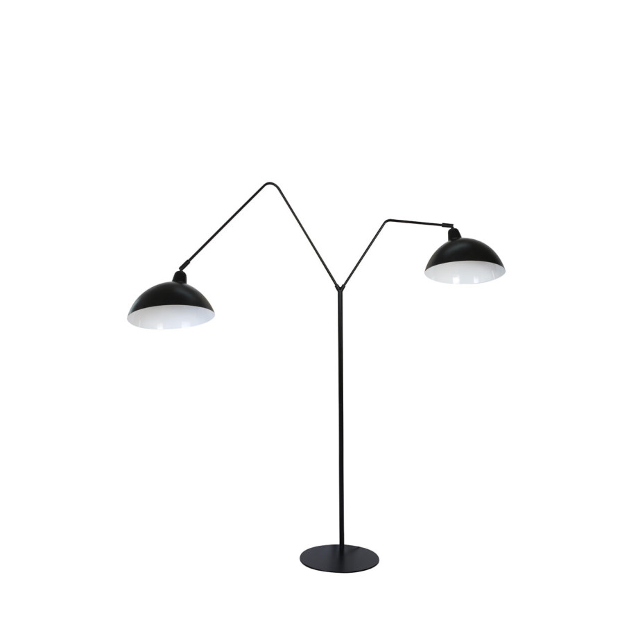 vtwonen Vloerlamp 'Orion' 2-Lamps, mat zwart afbeelding 