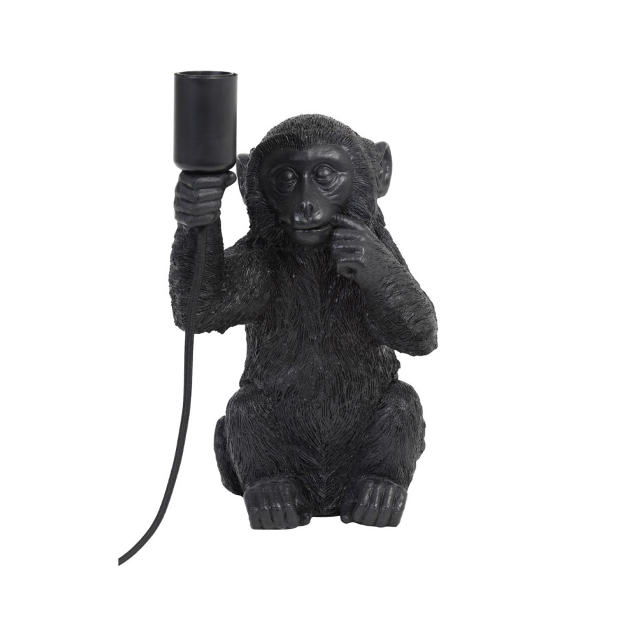 Light & Living Tafellamp 'Monkey' 34cm, kleur Zwart afbeelding 1