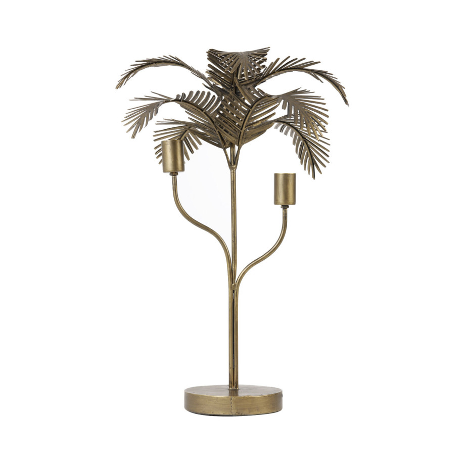 Light & Living Tafellamp 'Palm' 2-lamps, kleur Antiek Brons afbeelding 1