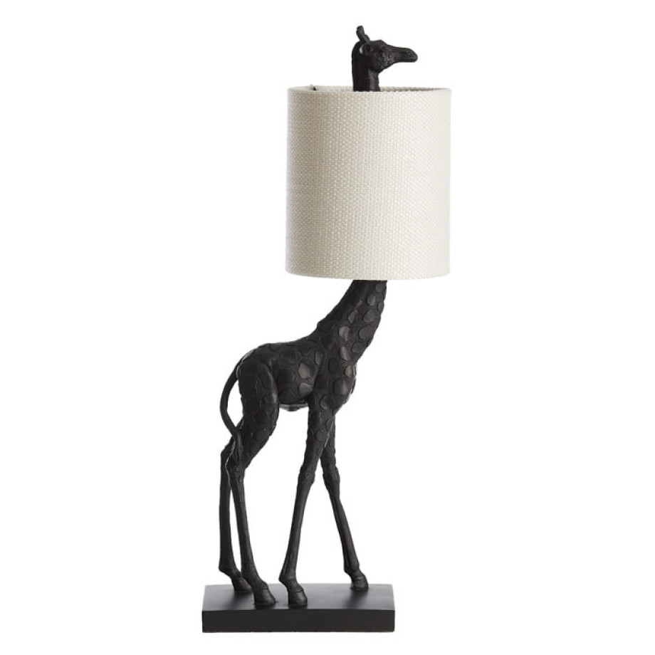 Light & Living Tafellamp 'Giraffe' 61cm, kleur Zwart/Crème afbeelding 1