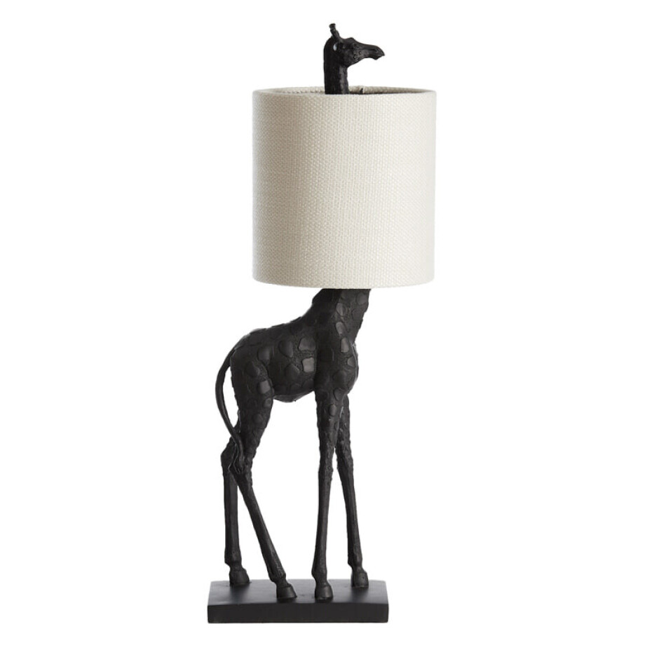 Light & Living Tafellamp 'Giraffe' 68cm, kleur Zwart/Crème Light & Living Tafellamp 'Giraffe' 68cm, kleur Zwart/Crème afbeelding 1