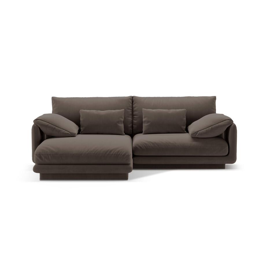 3-zits hoekbank Torino links velvet | Micadoni afbeelding 1