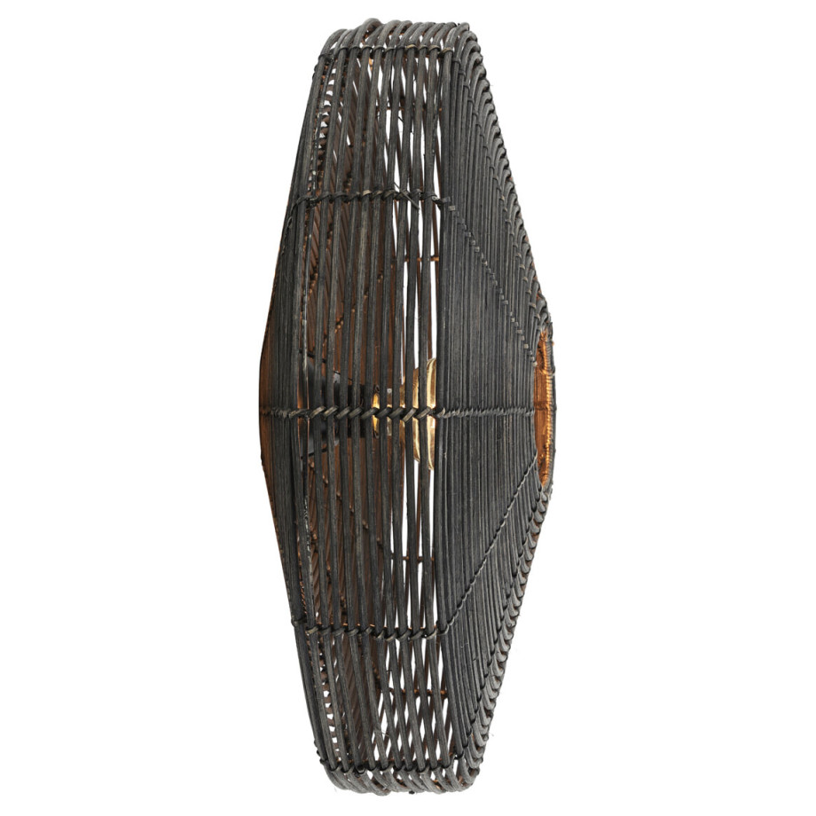 Light & Living Wandlamp 'Mataka' Rotan, kleur Donkerbruin afbeelding 1