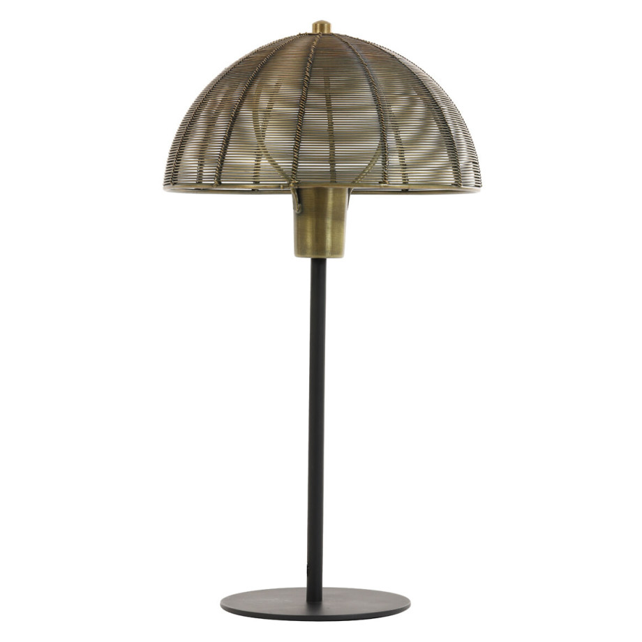 Light & Living Tafellamp 'Klobu' 35cm, antiek brons+mat zwart afbeelding 1