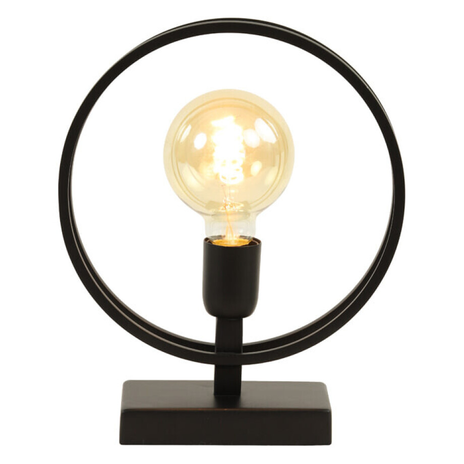 Light & Living Tafellamp 'Rudra' 25cm, mat zwart afbeelding 1