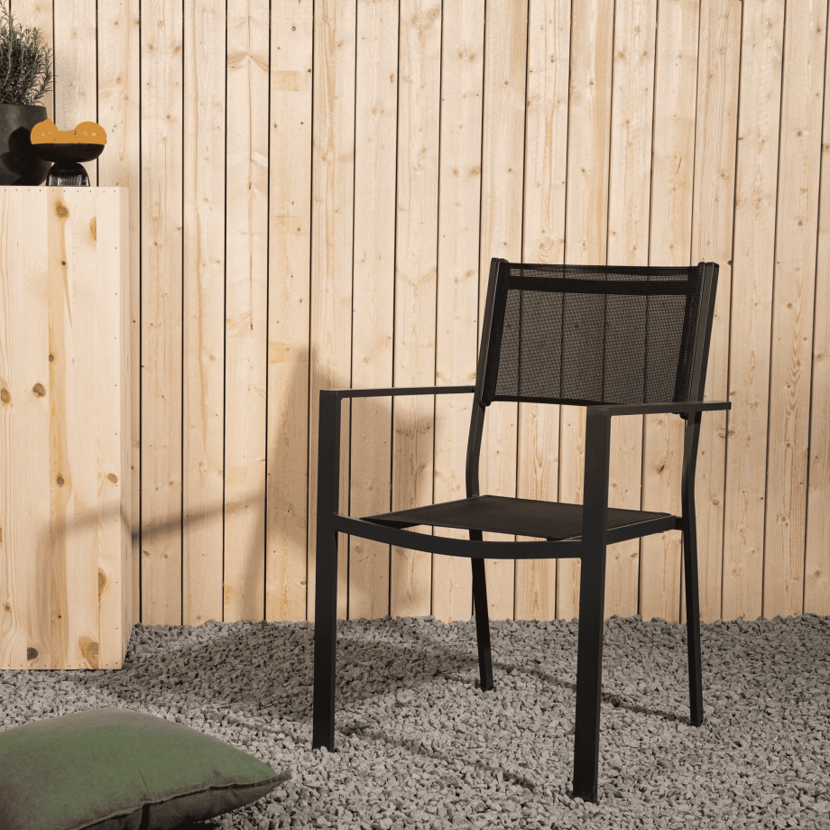 Nohr Tuinstoel 'Lasheka' kleur Zwart afbeelding 1