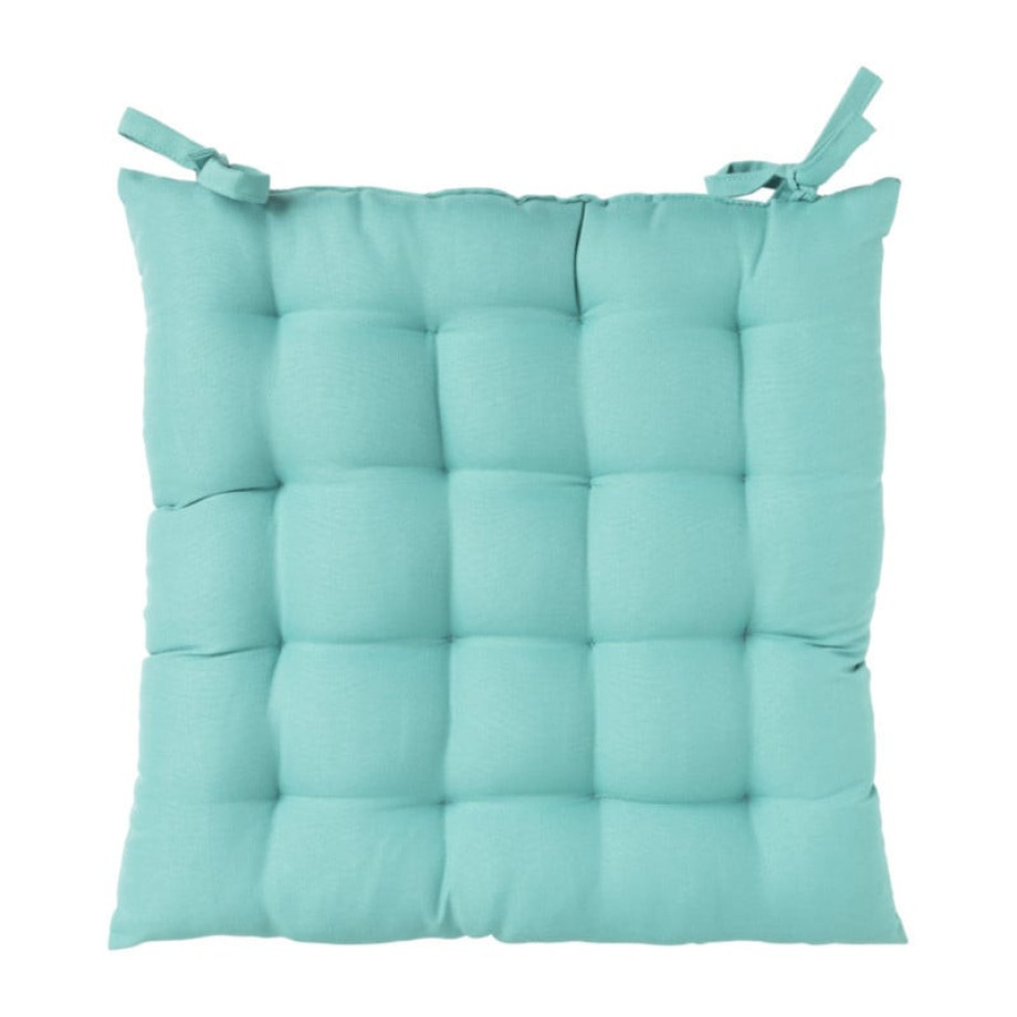 Zitkussen aqua blauw - polyester - 40x40 cm afbeelding 