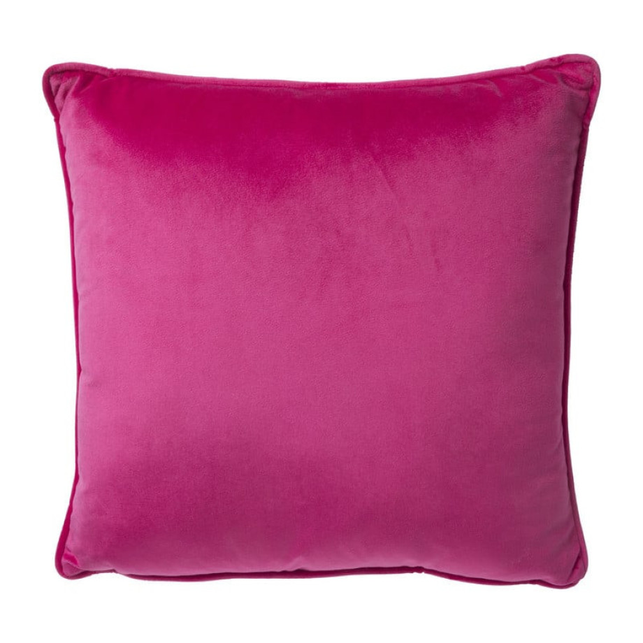 Kussen velvet - fuchsia - 45x45 cm afbeelding 