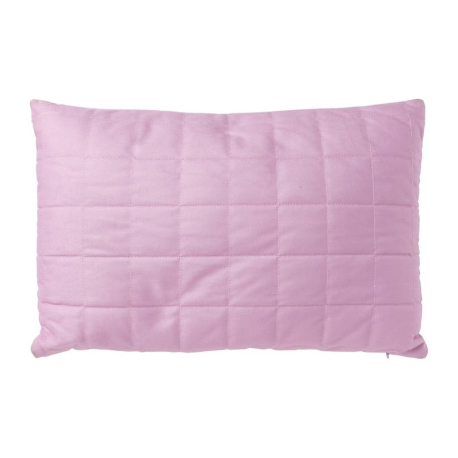 Kussen met blokjes - roze - 30x45 cm afbeelding 