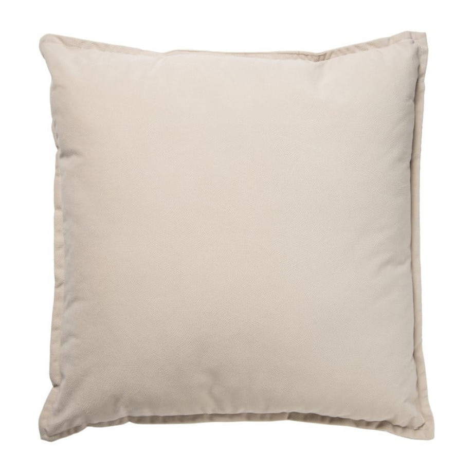 Kussen velvet - beige - 45x45 cm afbeelding 