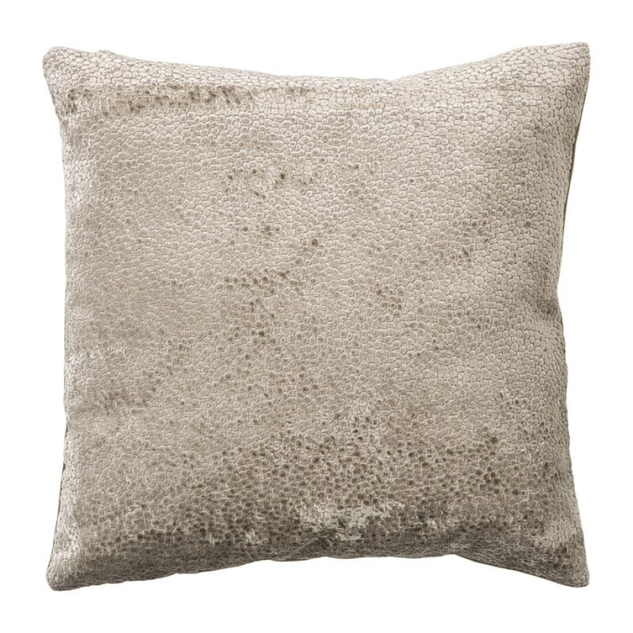 Kussen jacquard geschubt - bruin - 45x45 cm afbeelding 