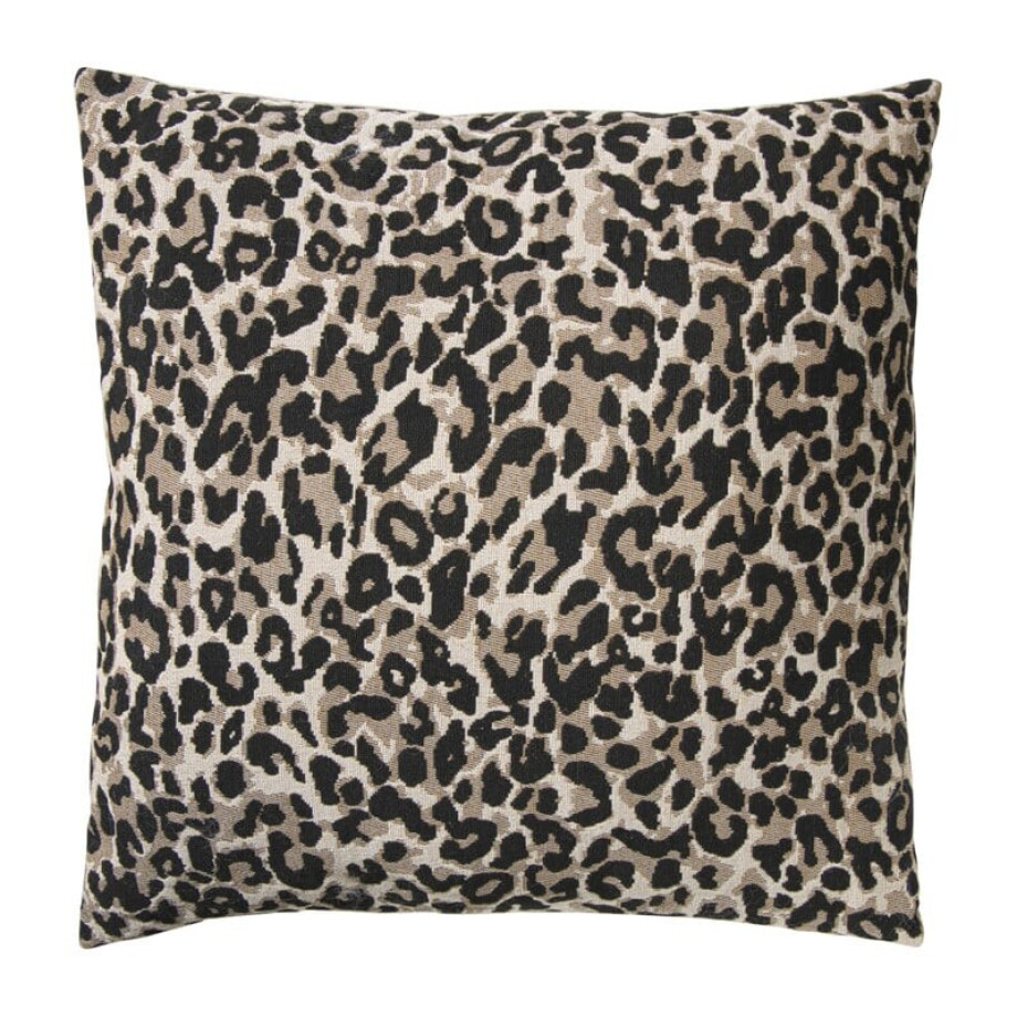 Kussen jacquard animal - bruin - 45x45 cm afbeelding 