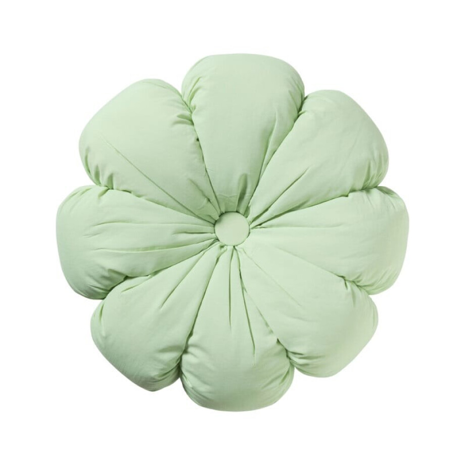 Kussen bloem - groen - ø42 cm afbeelding 