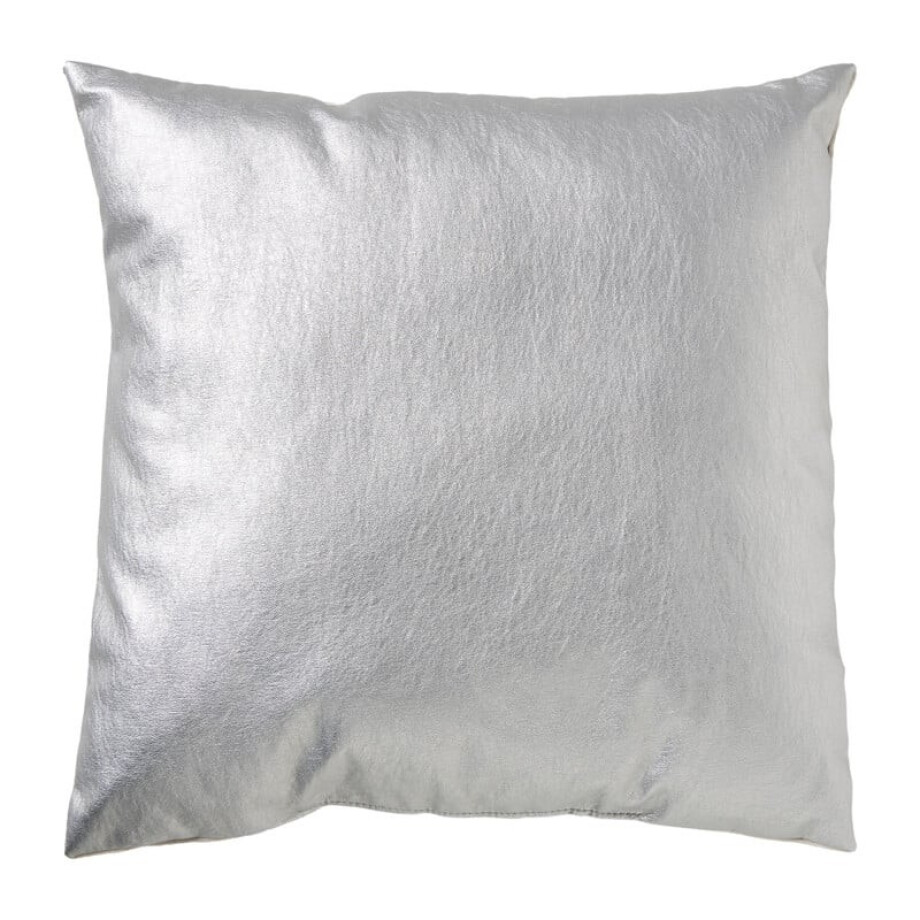 Kussen - zilverkleurig - 40x40 cm afbeelding 