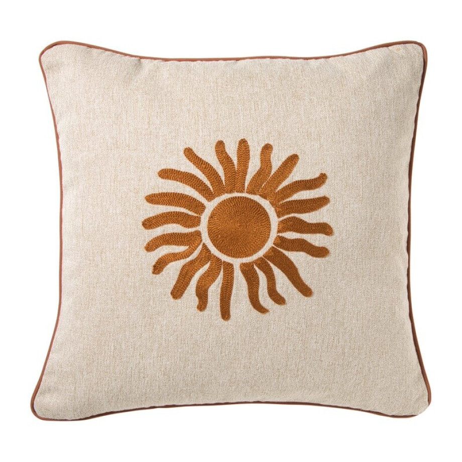 Kussen zon - bruin - 45x45 cm afbeelding 