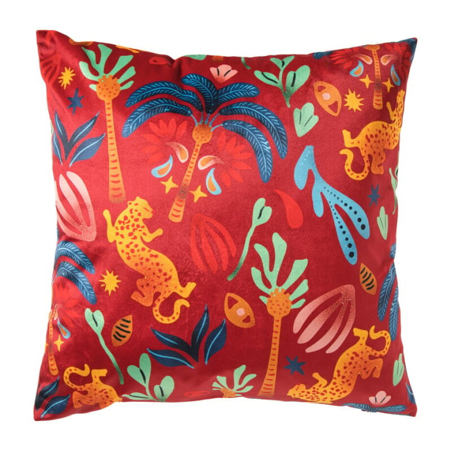 Kussen flame market - multikleur - 45x45 cm afbeelding 