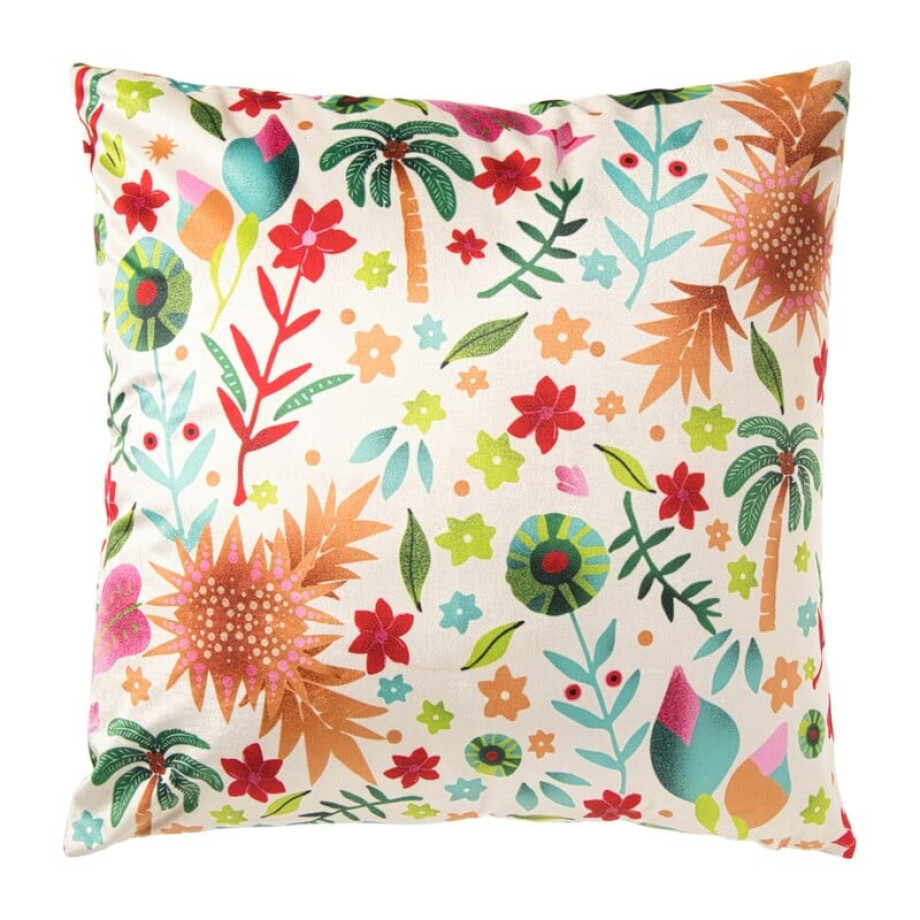 Kussen market melodies - multikleur - 45x45 cm afbeelding 